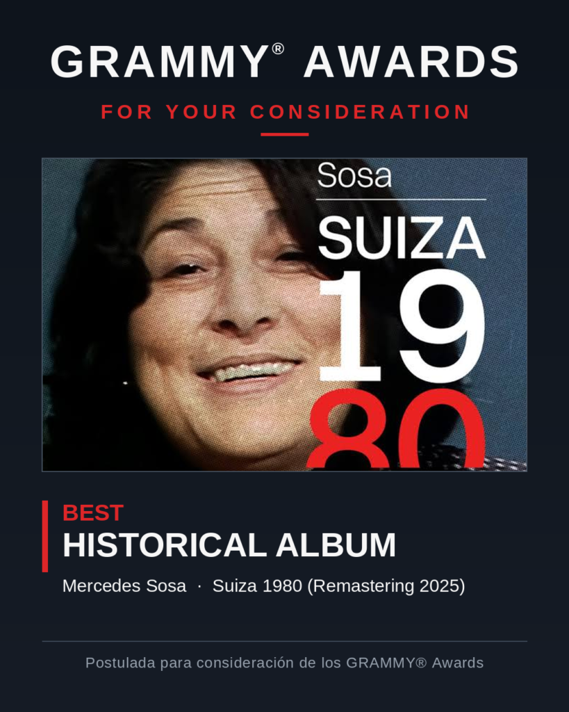 FYC for your consideration Best Historical Album Mercedes Sosa Suiza 1980 Remastering 2025